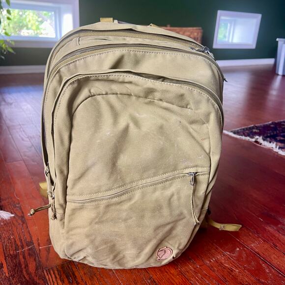 Fjallraven G-1000 28L Backpack Dark Olive Green Organized Canvas Bookbag - Picture 1 of 13